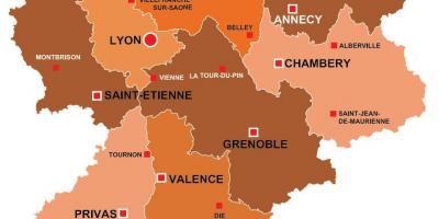 France_ regions. kgm ขอบเขตฝรั่งเศสบนแผนที่