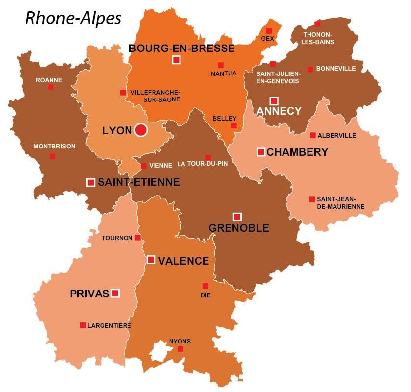 France_ regions. kgm ขอบเขตฝรั่งเศสบนแผนที่