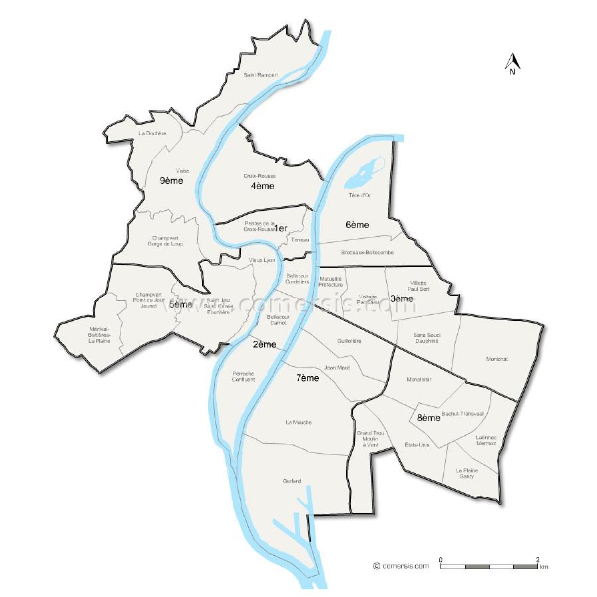 แผนที่ของ france_ regions. kgm arrondissement