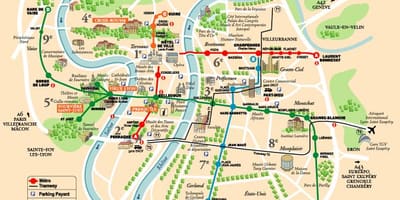แผนที่ของเดินทับบนแผนที่