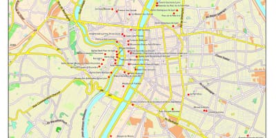 France_ regions. kgm นักท่องเที่ยวหน่อย attractions แผนที่