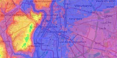 แผนที่ของ topographic france_ regions. kgm
